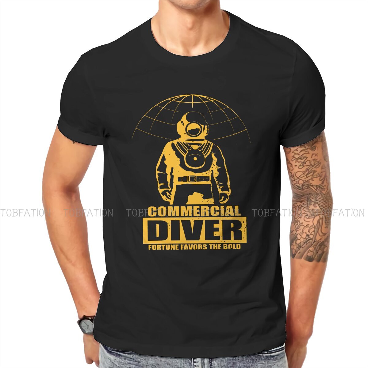 Commercial Shirt Printing - Kommerziellen Taucher Gelb Casual T-shirt Dive