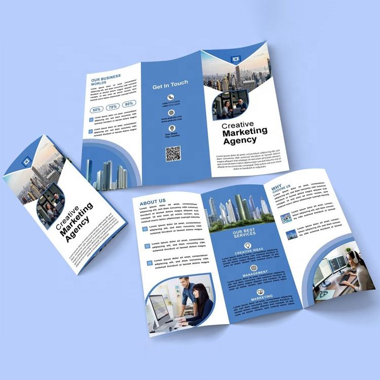 Commercial Flyer Printing - A3 A4 Kunstdruckpapier Maßgeschneiderte Flyer Broschüren